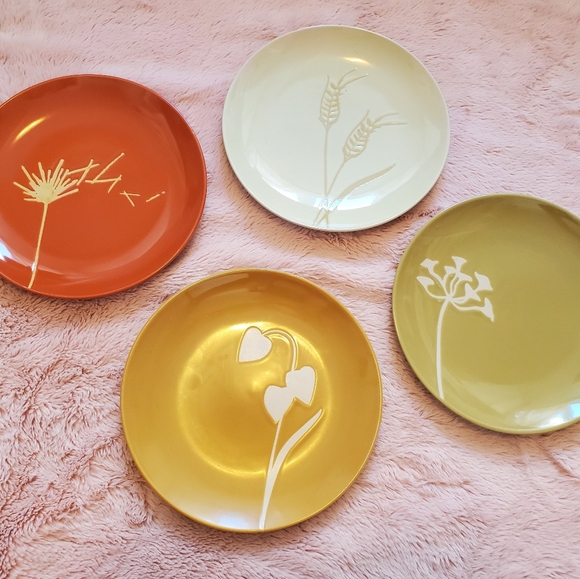 Tag Fall Harvest Thanksgiving Set of 4 Appetizer Antipasto Desert Plates - Picture 3 of 8